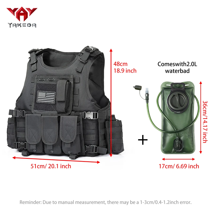 YAKEDA chaleco hidratación desmontable con bolsa de agua - imagen 3
