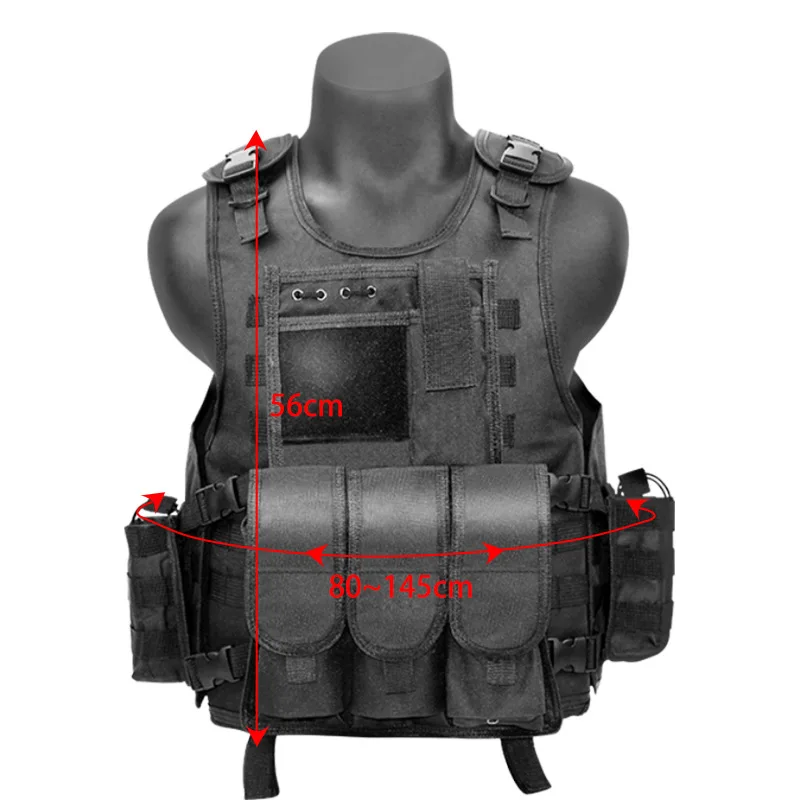 Chaleco táctico MOLLE ajustable con protección para airsoft - imagen 2