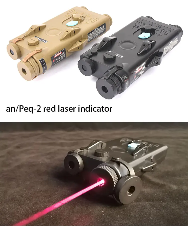 Visor láser Wadsn PEQ-2 montado en rifle de airsoft