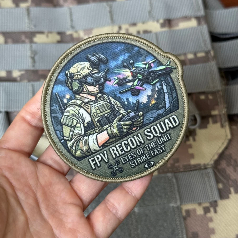 Parche táctico Moral FPV RECON SQUAD, velcro para ropa y mochilas - imagen 2