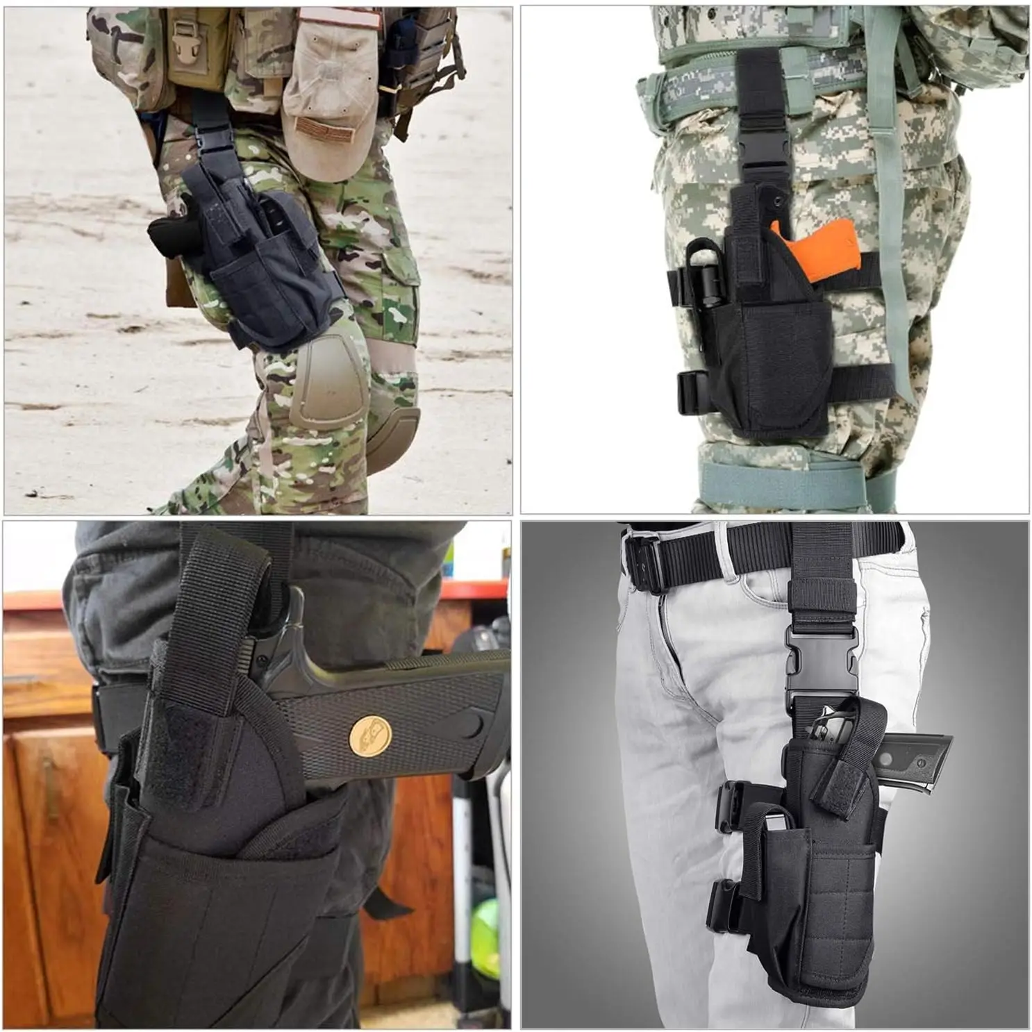 Fundas de muslo ajustables de nailon para aventurero o explorador - imagen 4