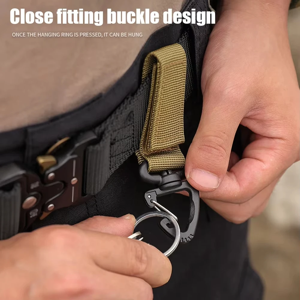 Correa táctica nylon con mosquetón para cinturón y camping - imagen 3