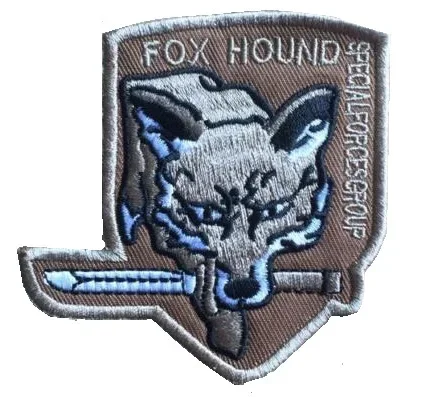 Parche bordado insignia táctica zorro, gancho trasero con bucle - imagen 2