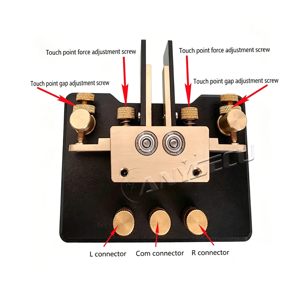 Anysecu CW-510 Llave telegráfica Morse doble palanca de precisión - imagen 2