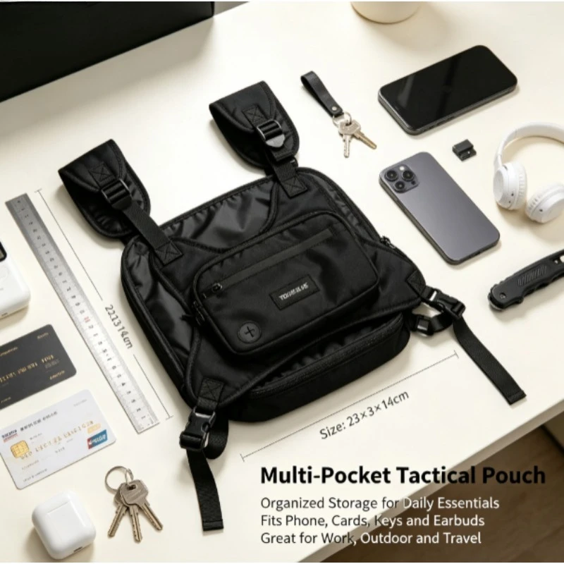 Mochila táctica chaleco ligera MOLLE para senderismo y running - imagen 5