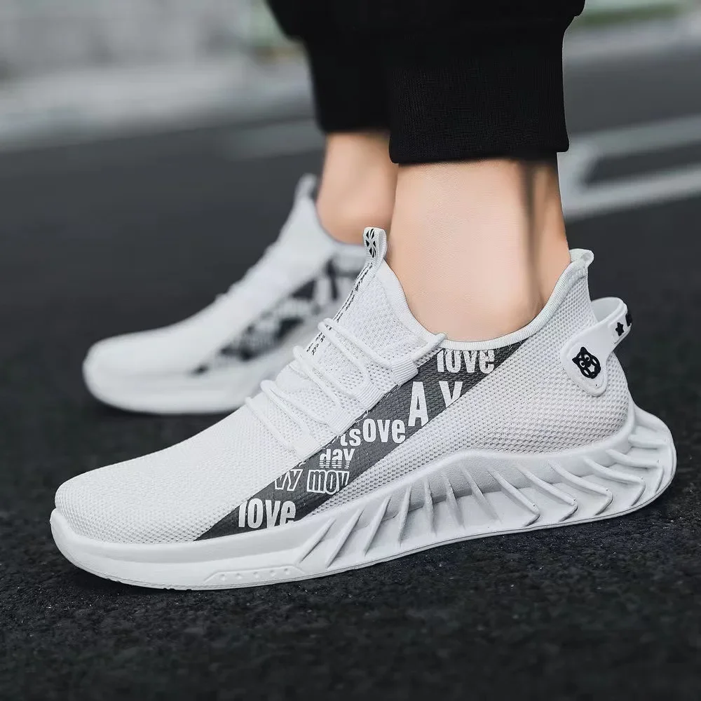 Zapatillas casuales malla transpirable suela blanda ligera para hombre - imagen 3