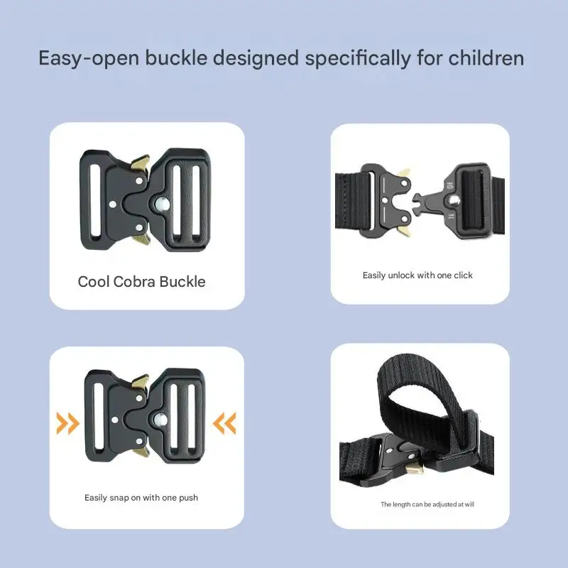 Cinturón táctico infantil ajustable liberación rápida Airsoft