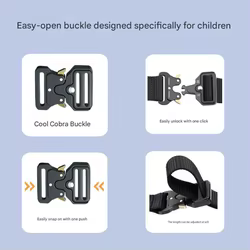 Cinturón táctico infantil ajustable liberación rápida Airsoft