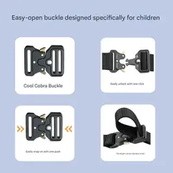 Cinturón táctico infantil ajustable liberación rápida Airsoft
