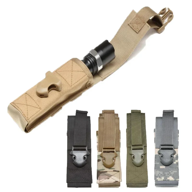 Porta linterna táctico MOLLE 1000D con clip para airsoft y caza - imagen 5