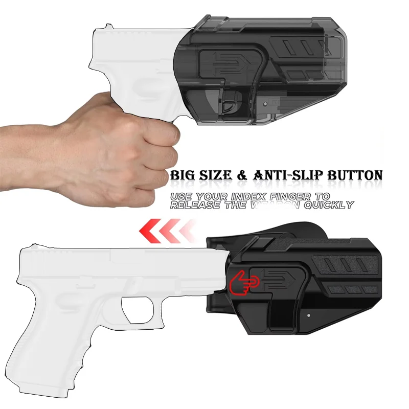 Funda táctica de retención para pistola tipo paddle, mano derecha - imagen 2