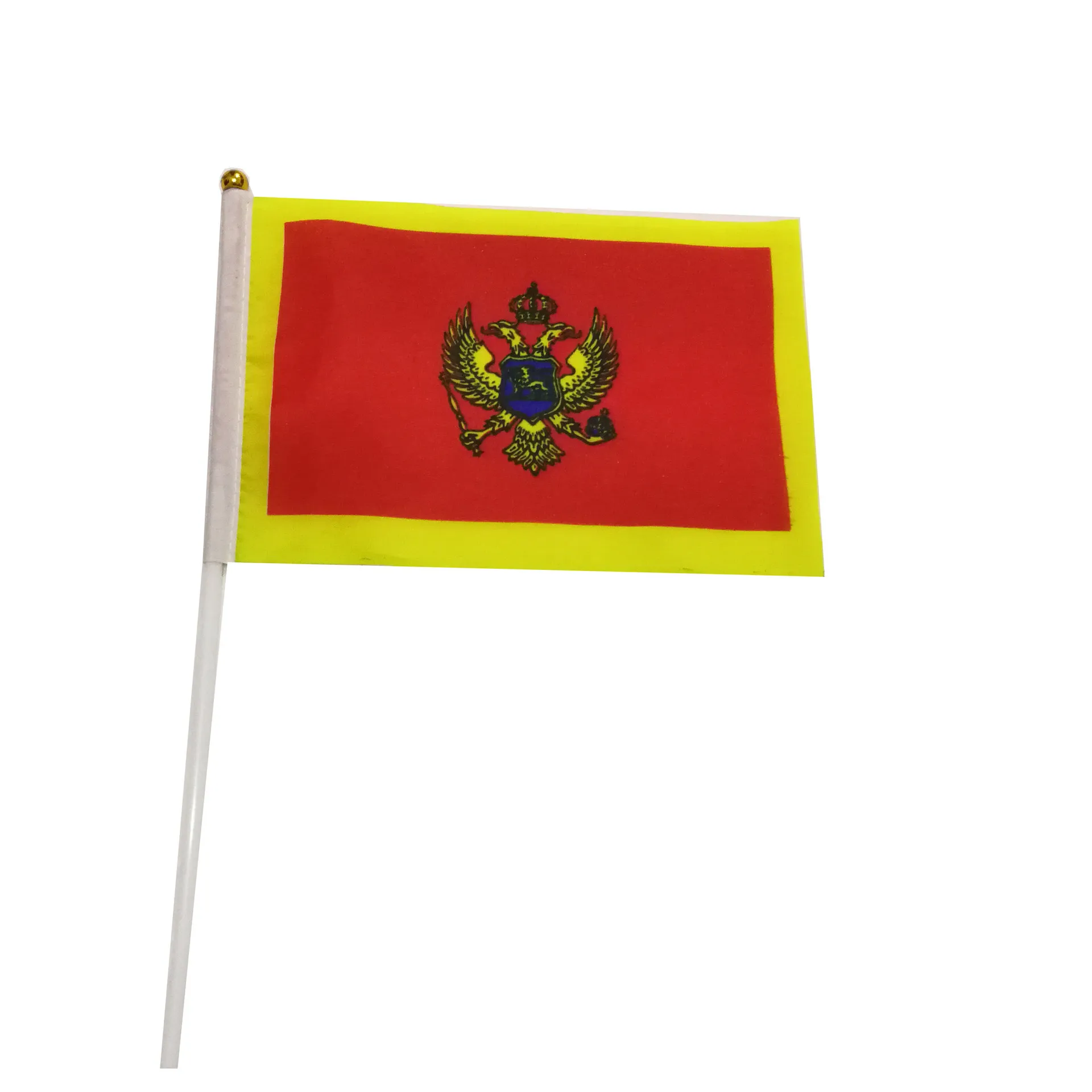 SKY FLAG Bandera de mano de Montenegro con asta de plástico - imagen 3