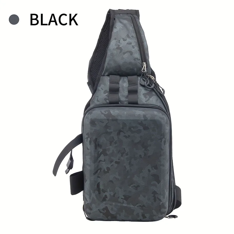Mochila de pesca con carcasa dura y cierre