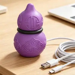 Organizador de cables silicona con forma calabaza y almacenaje