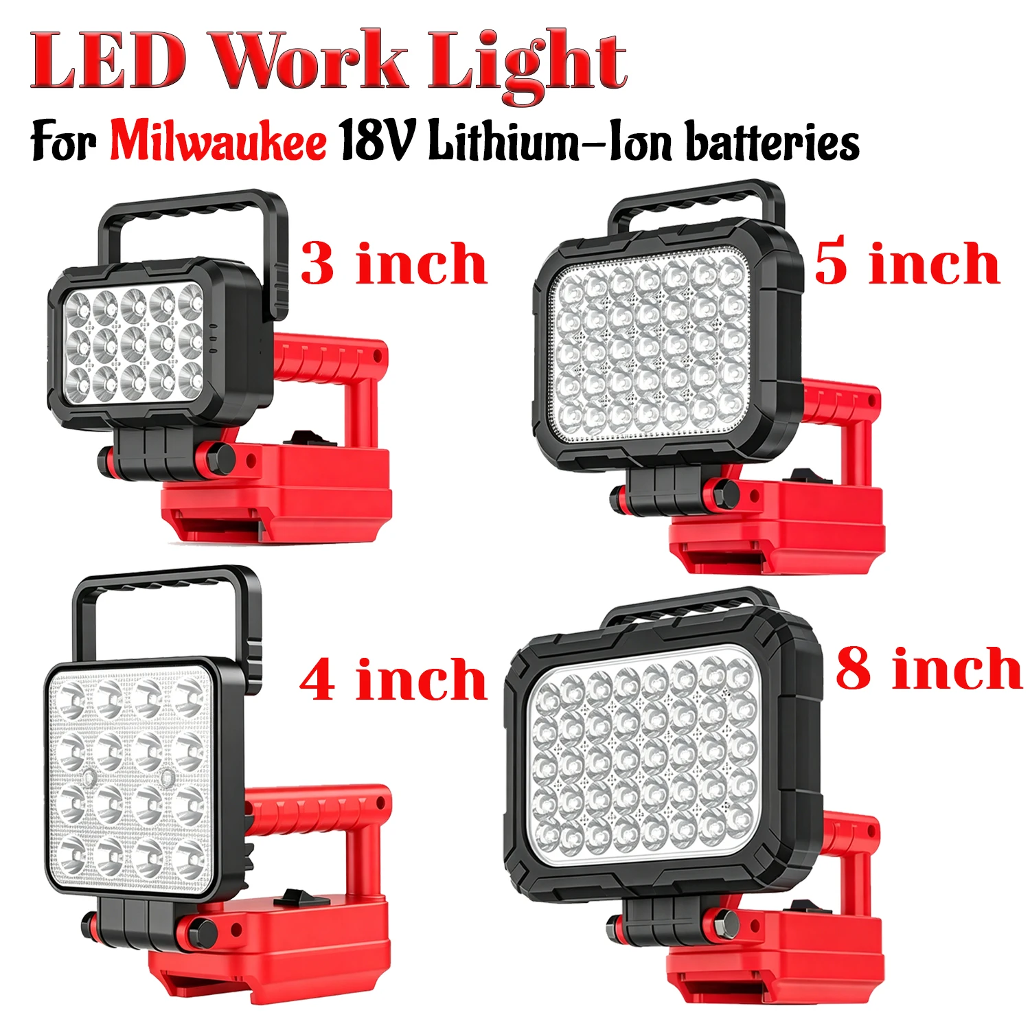 Milwaukee lámpara trabajo LED mango angular ajustable, sin batería - imagen 3