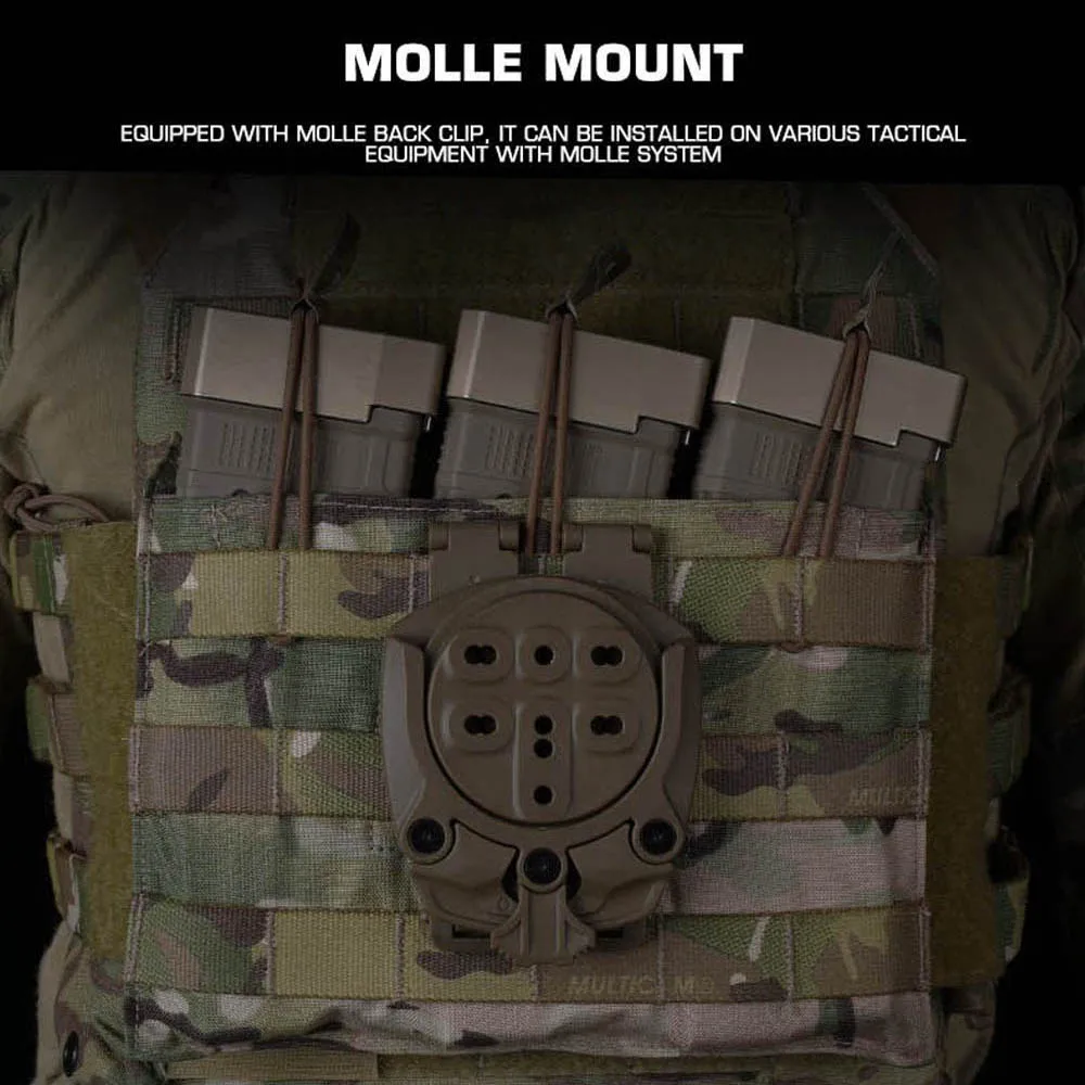 Tek-Mount adaptador holster MOLLE 360º giratorio conexión rápida - imagen 2