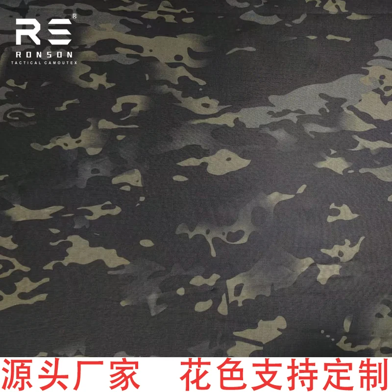 Tela táctica ripstop NYCO camuflaje CP negra para uniformes - imagen 3