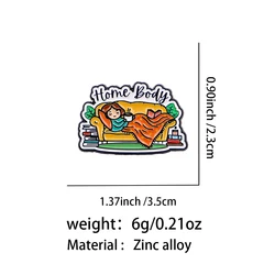 Pin esmalte solapa chica tierna y libro broche decorativo