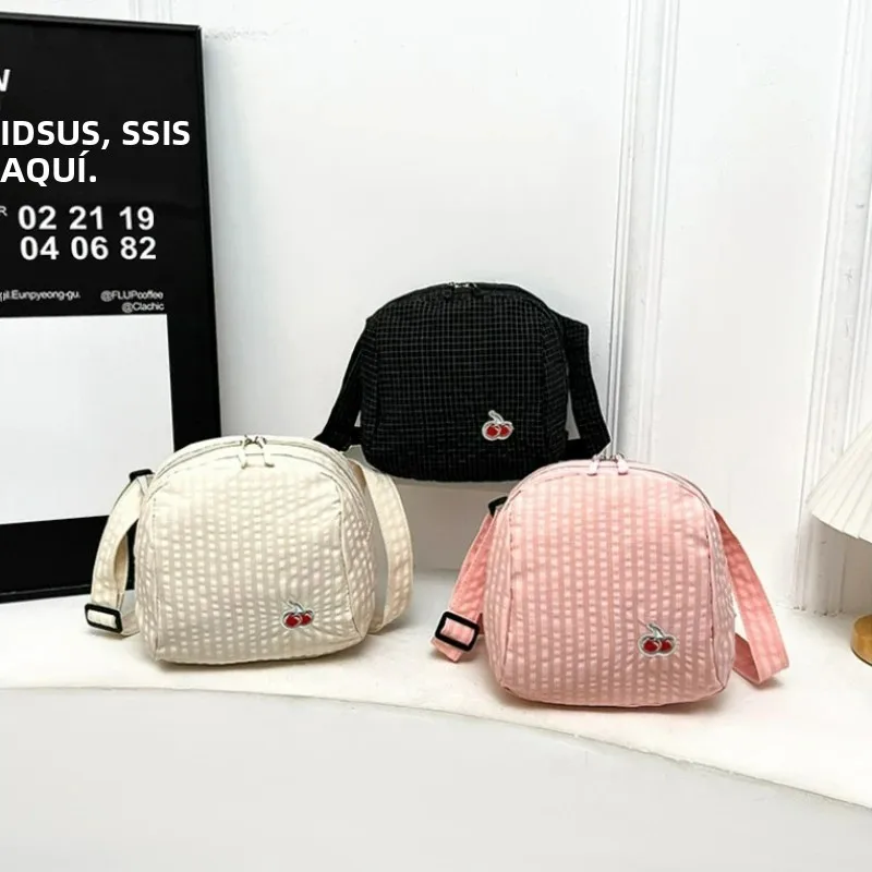 Bandolera bordada a cuadros estilo coreano para mujer moderna - imagen 5