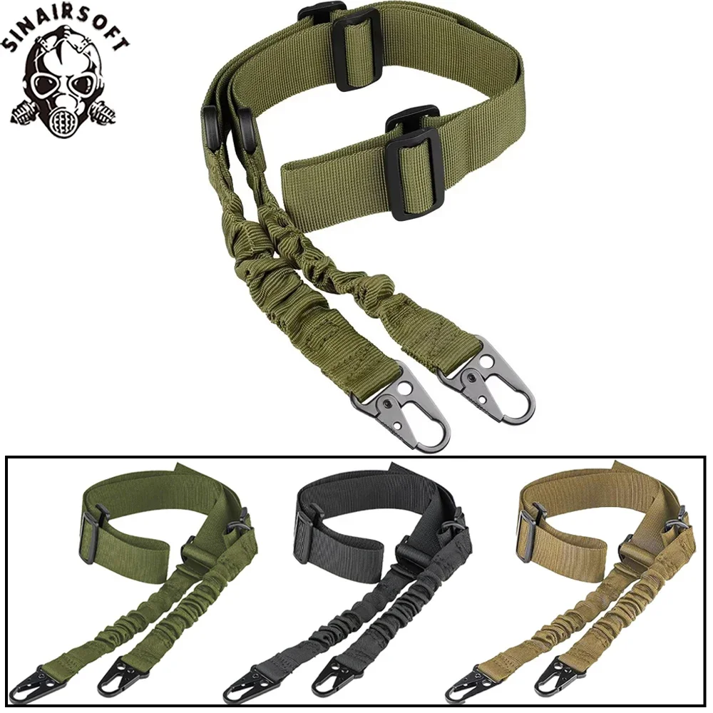 Correa táctica de dos puntos con bungee para rifle en nailon resistente - imagen 3