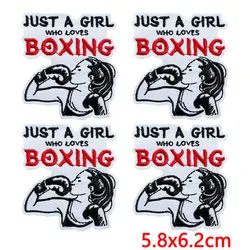 Parche bordado termoadhesivo para guantes de boxeo y ropa táctica