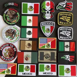 Parche bordado bandera México águila táctico para mochila y brazalete