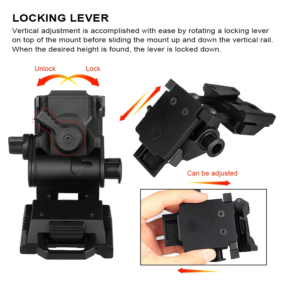 Soporte NVG Dovetail para monocular AN/PVS-14, brazo en J - imagen 3
