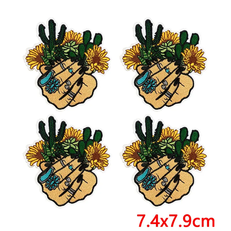 Parches termoadhesivos oeste americano girasol y cactus bordados - imagen 4