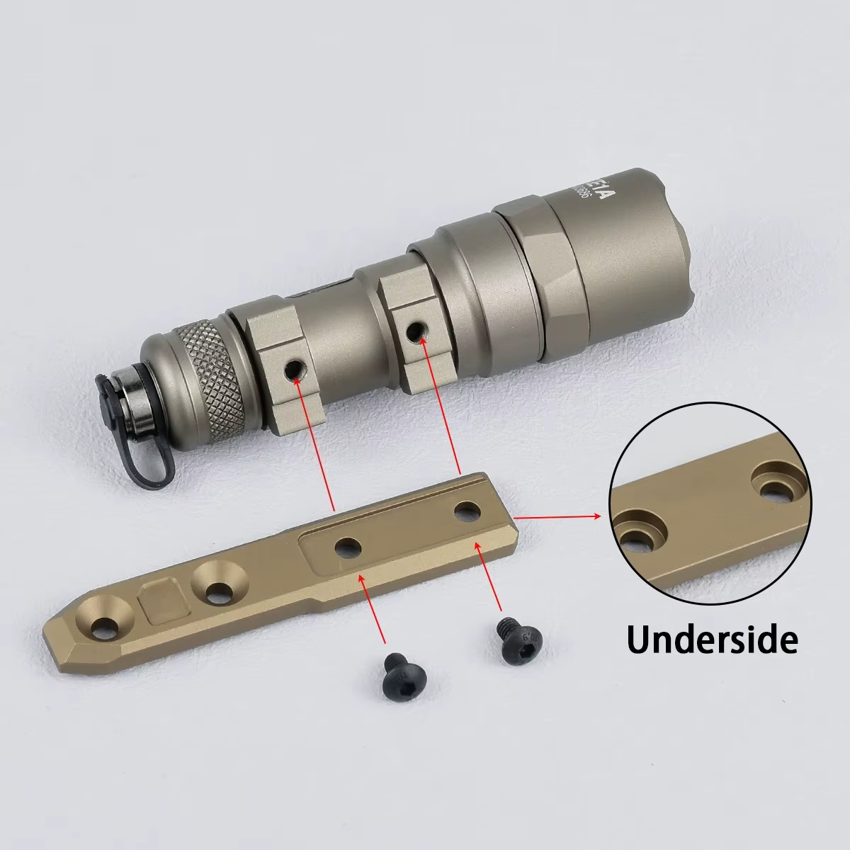 SureFire M300/M600 Soporte Vertical Linterna Táctica M-LOK Keymod - imagen 5