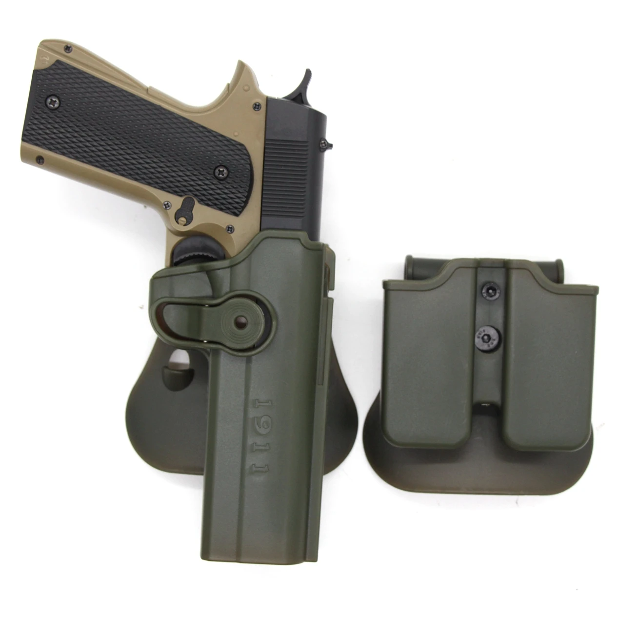 Funda táctica para pistola 1911 con doble bolsillo para cargador