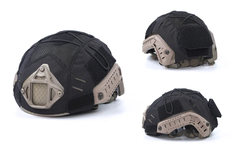 Cubierta táctica colocada en casco FAST