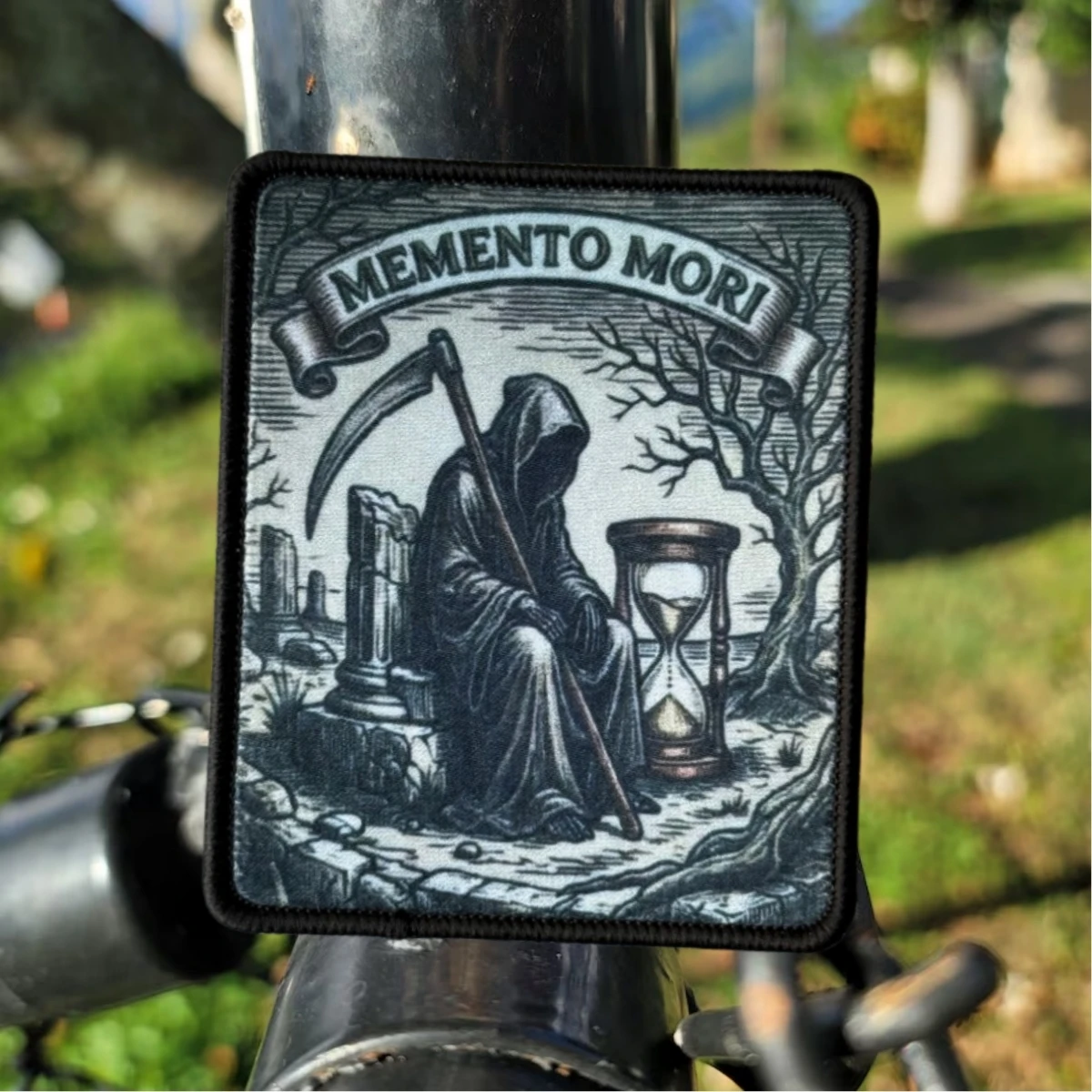 Reaper Parche táctico Memento Mori velcro para uniforme - imagen 3