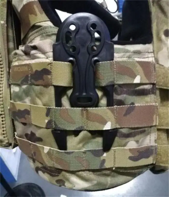 Soporte de pistola MOLLE con liberación rápida y bloqueo horquilla