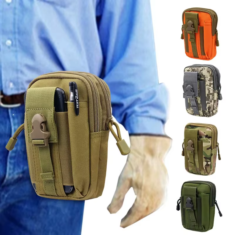 Riñonera táctica MOLLE camuflaje – Nylon impermeable porta móvil - imagen 5