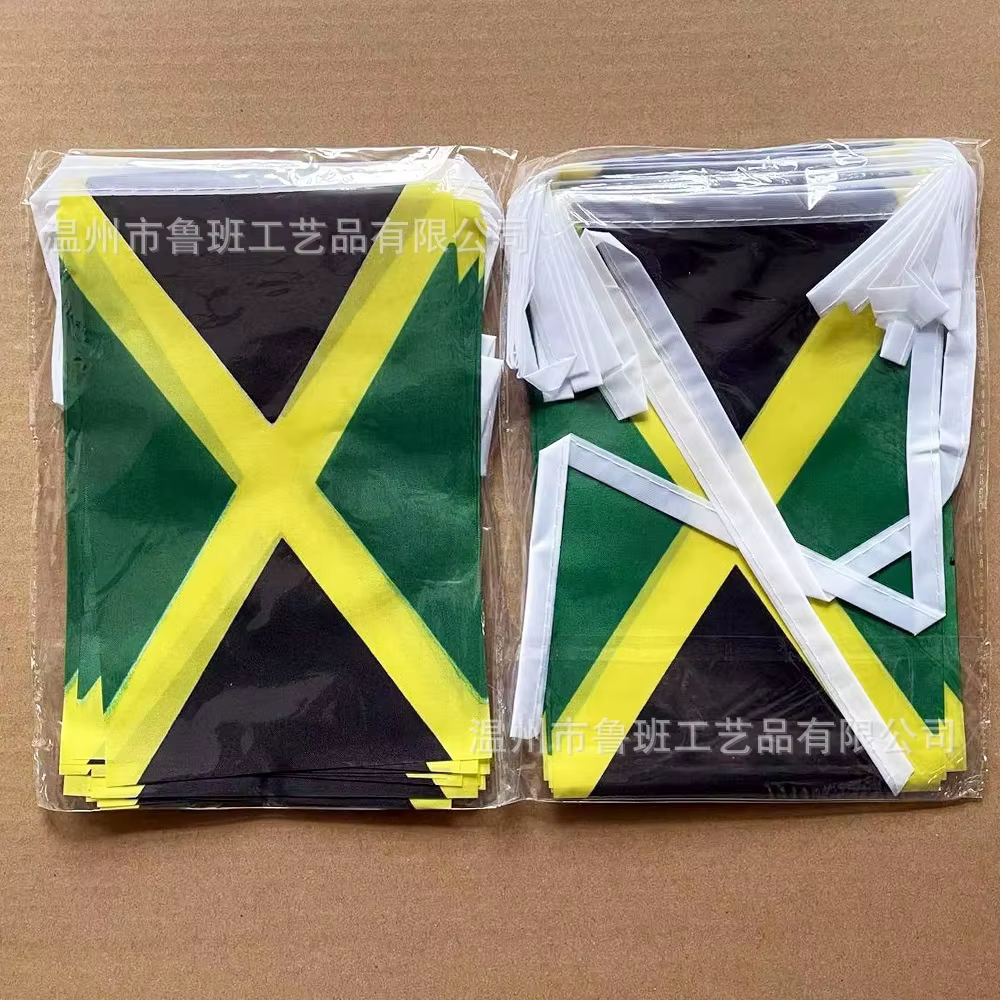 Banderines bandera Jamaica de tela para decoración festiva - imagen 4