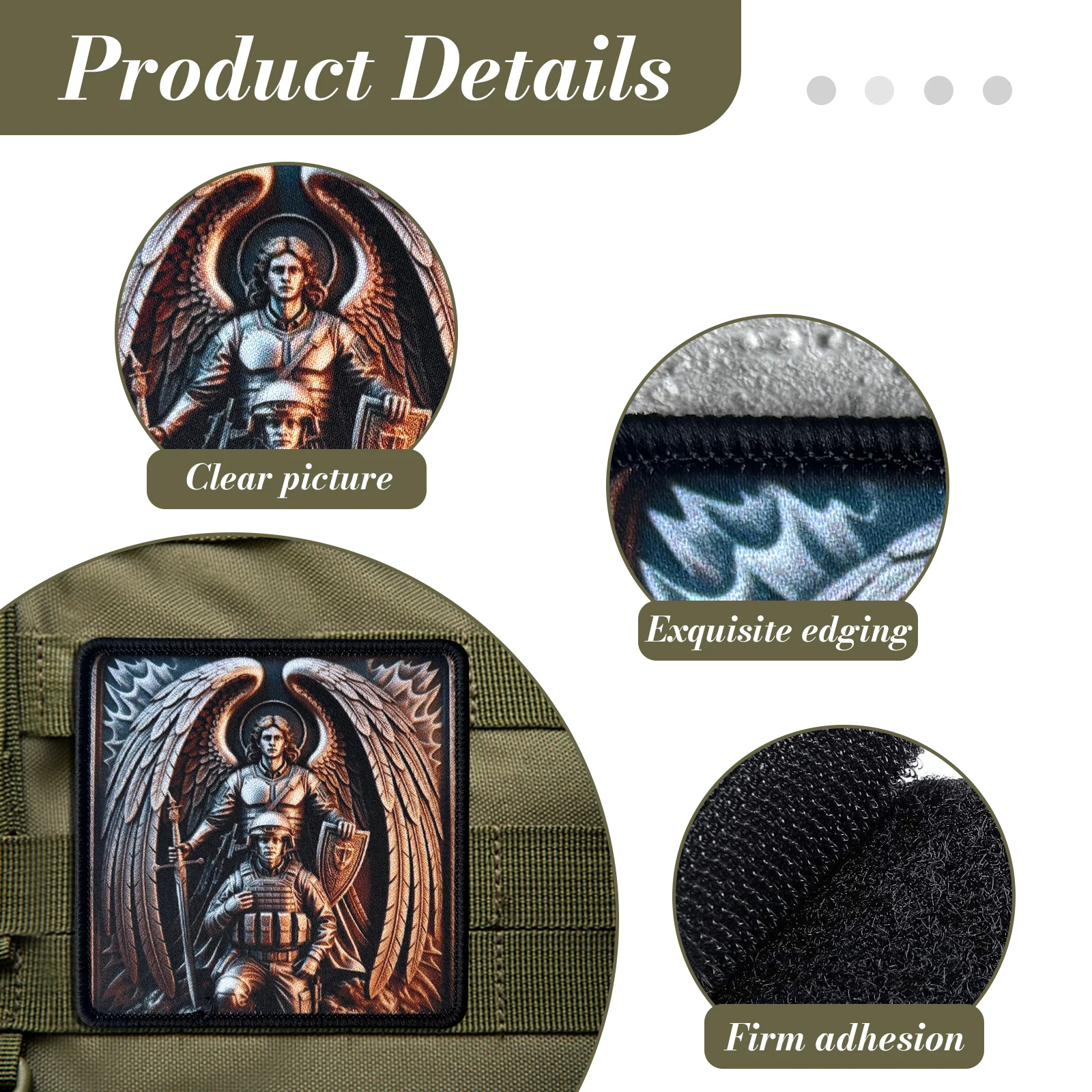 Parche táctico Ángel Guardián moral – Religioso protección con velcro - imagen 5