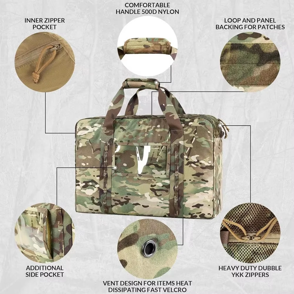 Bolsa lona táctica camuflaje alta resistencia gran capacidad - imagen 3