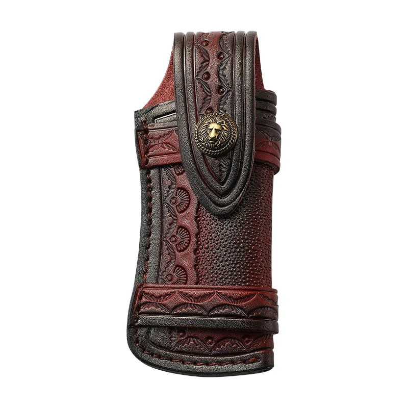 Funda táctica para cuchillo en piel de vaca tallada exterior - imagen 2