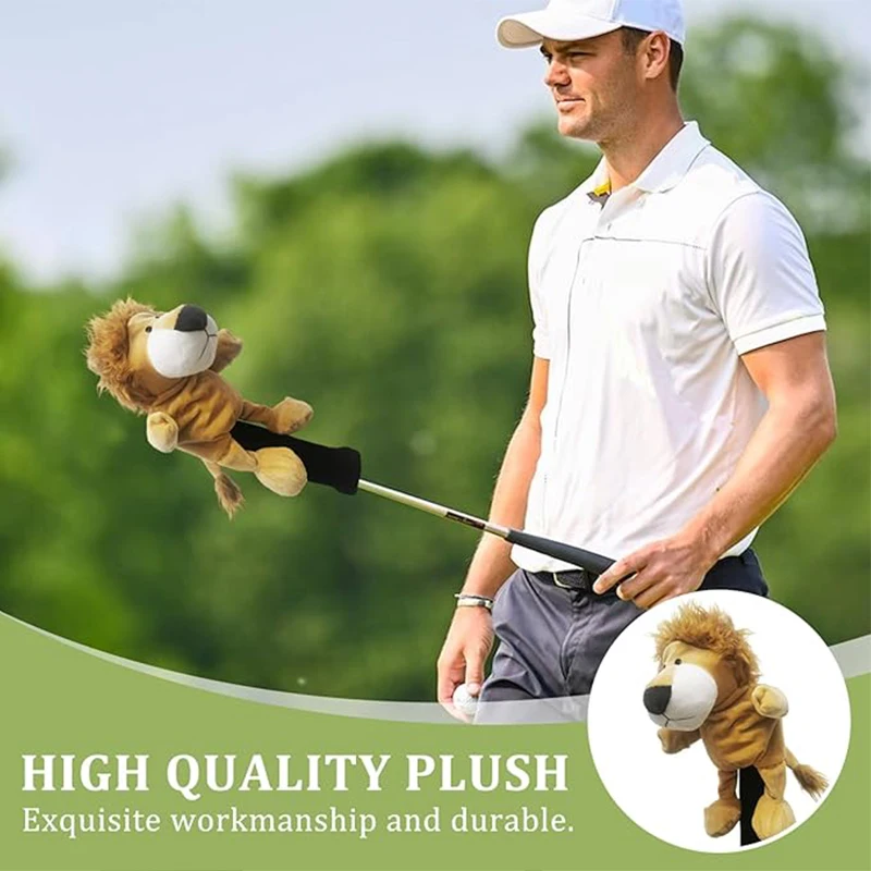 Funda protectora de golf de felpa estilo animal antifricción cabeza - imagen 2