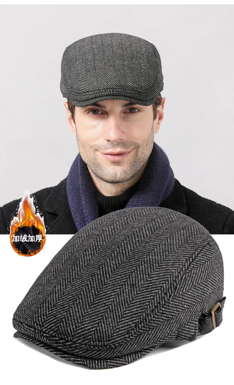 Gorro boina ajustable hombre mediana edad