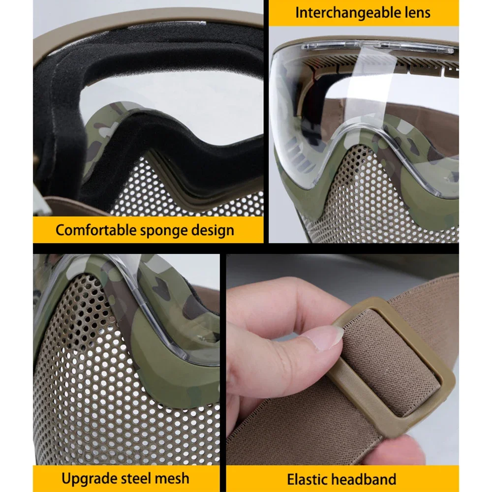 Máscara táctica antiniebla para airsoft, caza y outdoor - imagen 3