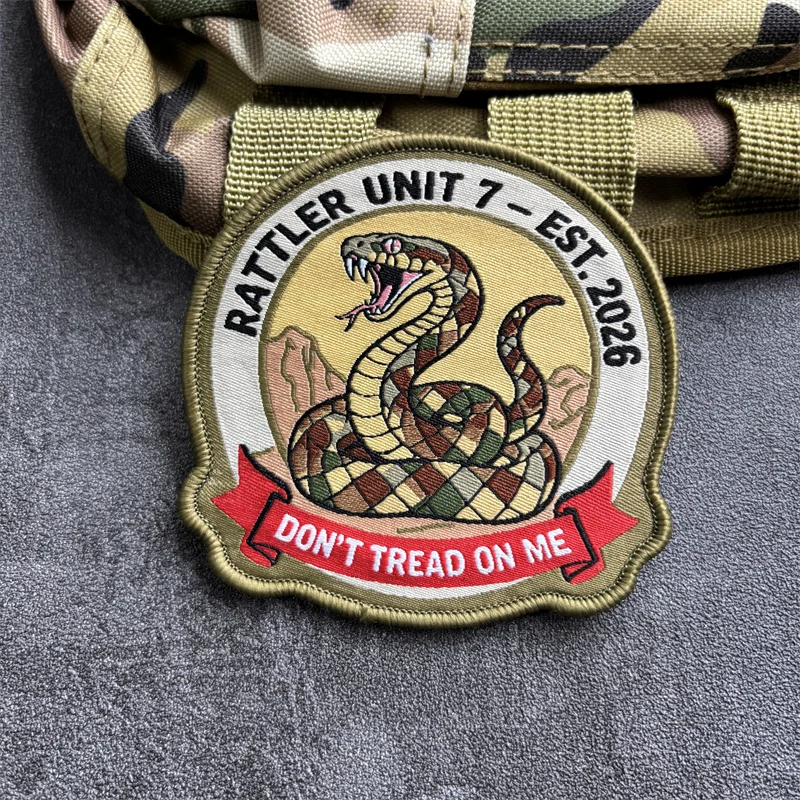 Parche táctico moral militar DON'T TREAD ON ME gancho y bucle - imagen 5