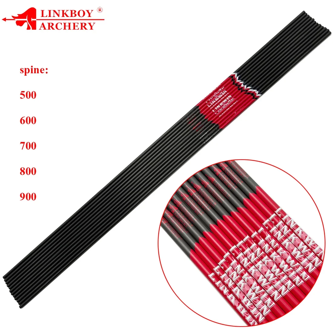 Linkboy flechas de carbono eje rectas para tiro con arco caza - imagen 5