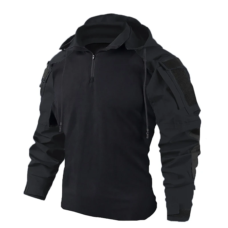 Camiseta táctica militar Multicam de secado rápido con capucha - imagen 3