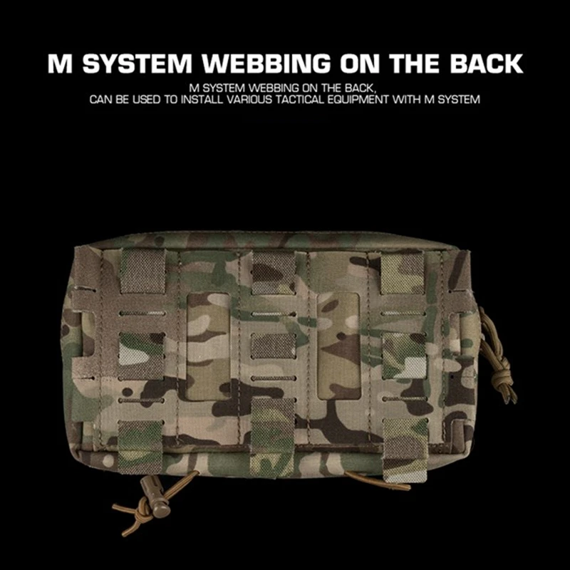 Bolsa táctica MOLLE de nylon para cintura con cierre y organizador - imagen 5