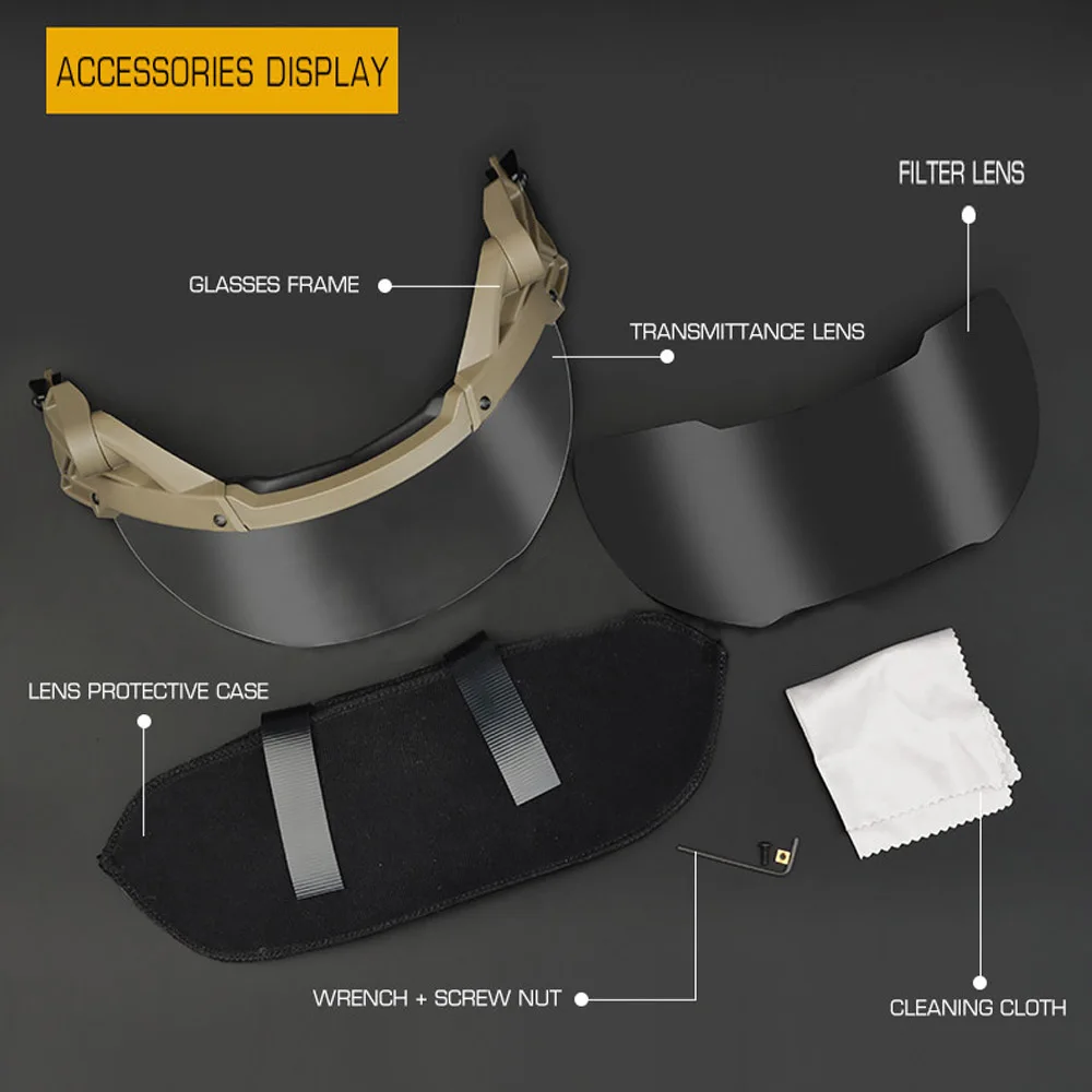 Gafas protectoras tácticas polarizadas UV ajustables – Caza airsoft - imagen 5