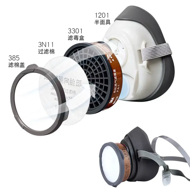 Mascarilla antipolvo algodón industria construcción minería - imagen 3