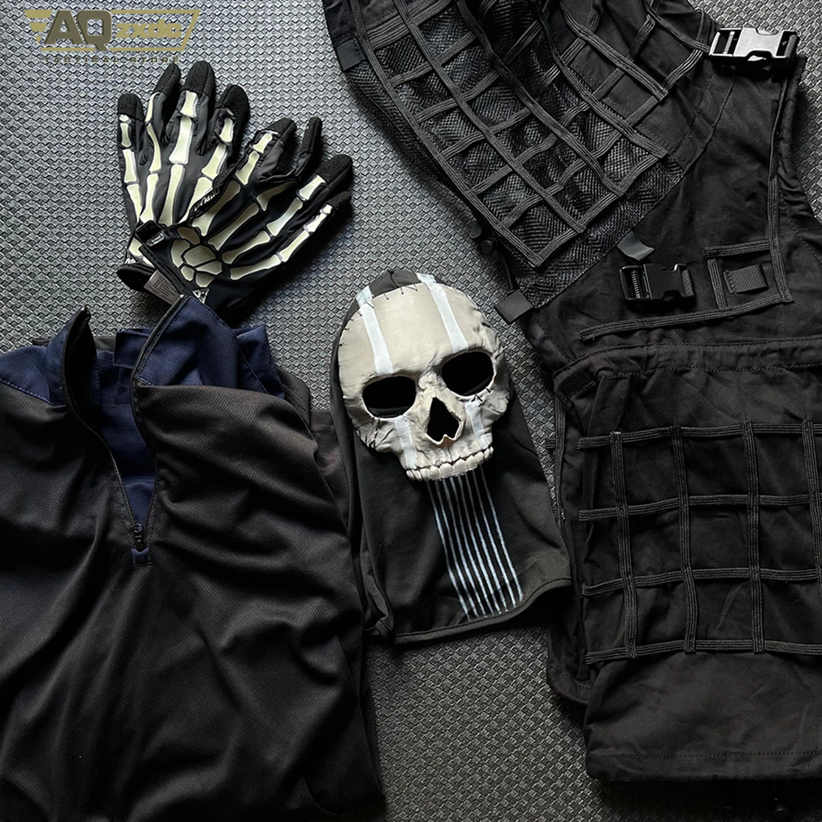 Dark Ops Ghost – Conjunto táctico ghillie con mascarilla y guantes - imagen 3