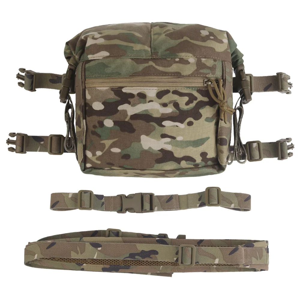 Sistema de anclaje MOLLE trasero, compatible con chalecos y correajes