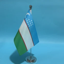 Bandera nacional de Uzbekistán para escritorio, poliéster